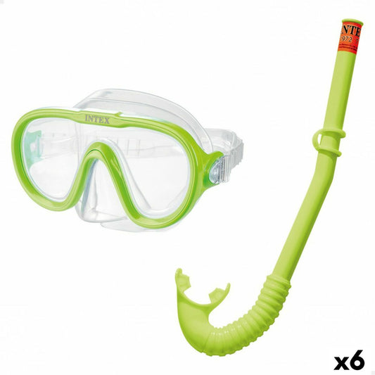 Ochelari de Scufundare cu Tub Intex Adventurer Verde - Sport și în aer liber, Sporturi acvatice
