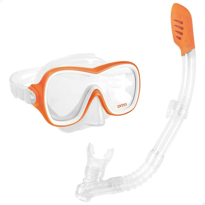 Ochelari de Scufundare cu Tub Intex Wave Rider Portocaliu - Sport și în aer liber, Sporturi acvatice