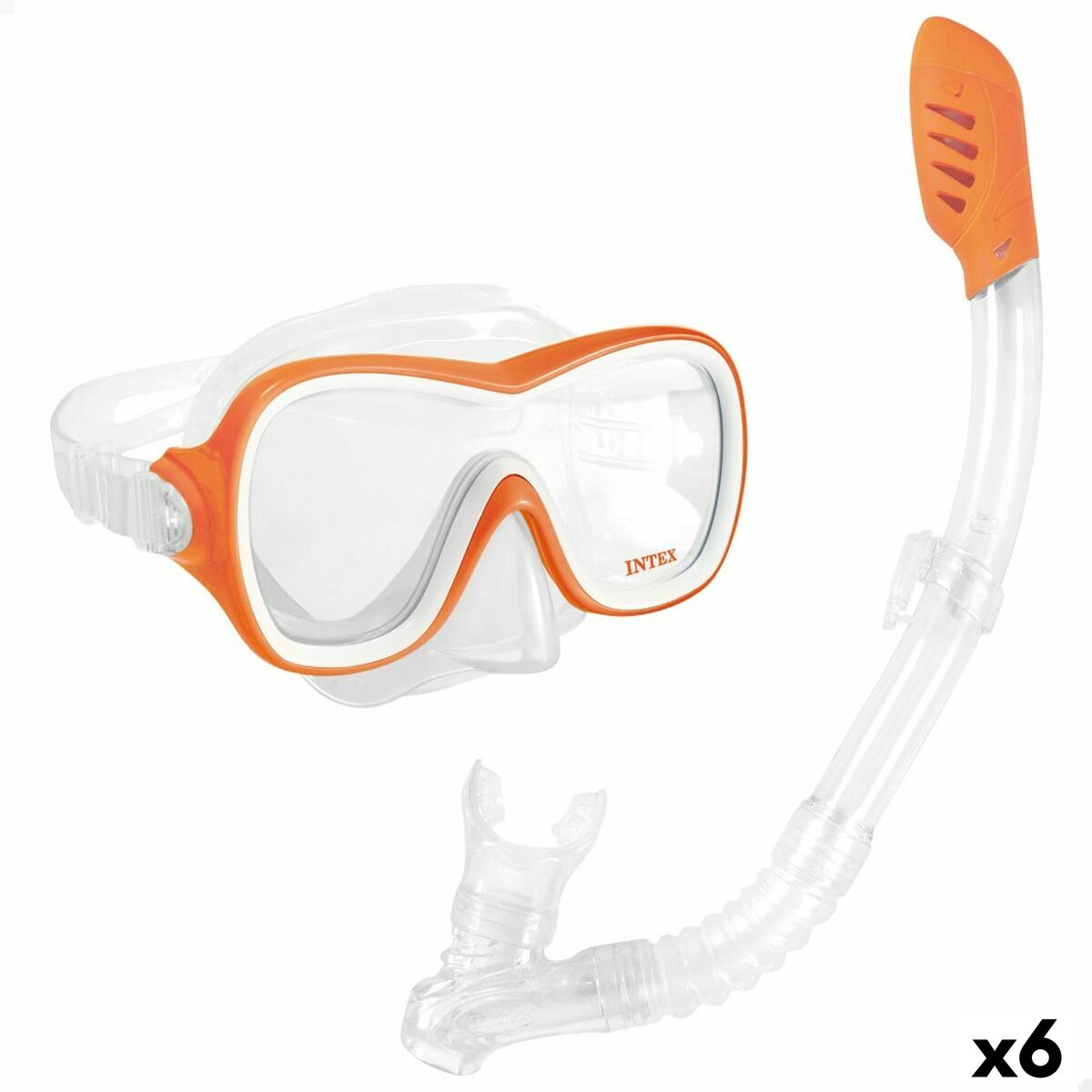 Ochelari de Scufundare cu Tub Intex Wave Rider Portocaliu - Sport și în aer liber, Sporturi acvatice