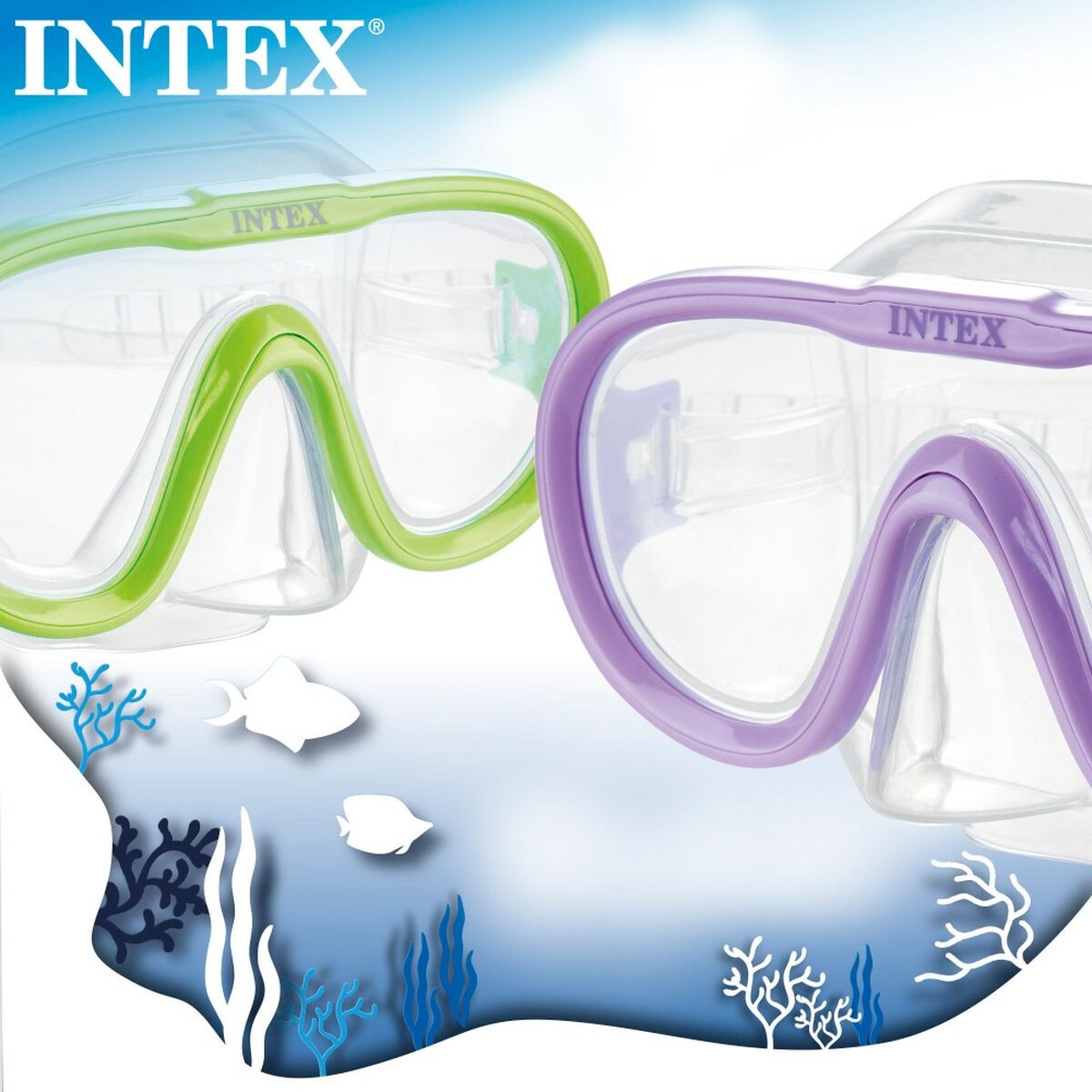Ochelari de Snorkel Intex Sea Scan Mov - Sport și în aer liber, Sporturi acvatice
