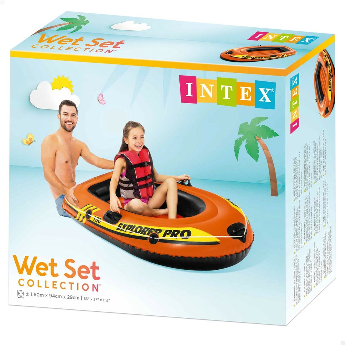 Barcă Gonflabilă Intex Explorer Pro 100 3 Unități 160 x 29 x 94 cm - Sport și în aer liber, Sporturi acvatice