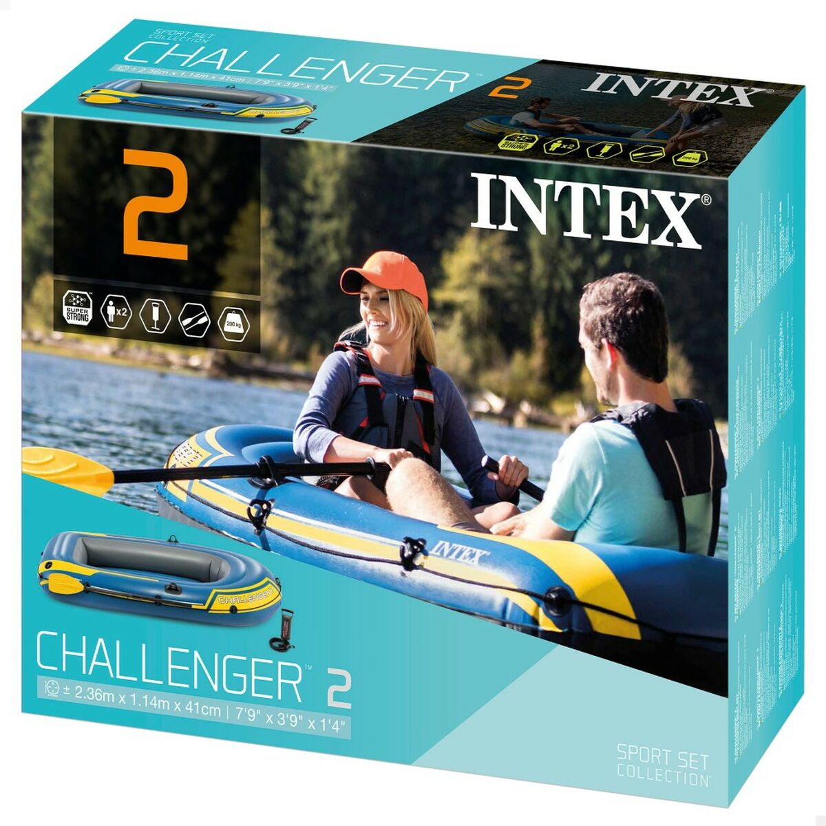 Barcă Gonflabilă Intex Challenger 2 2 Unități 236 x 41 x 114 cm - Sport și în aer liber, Sporturi acvatice