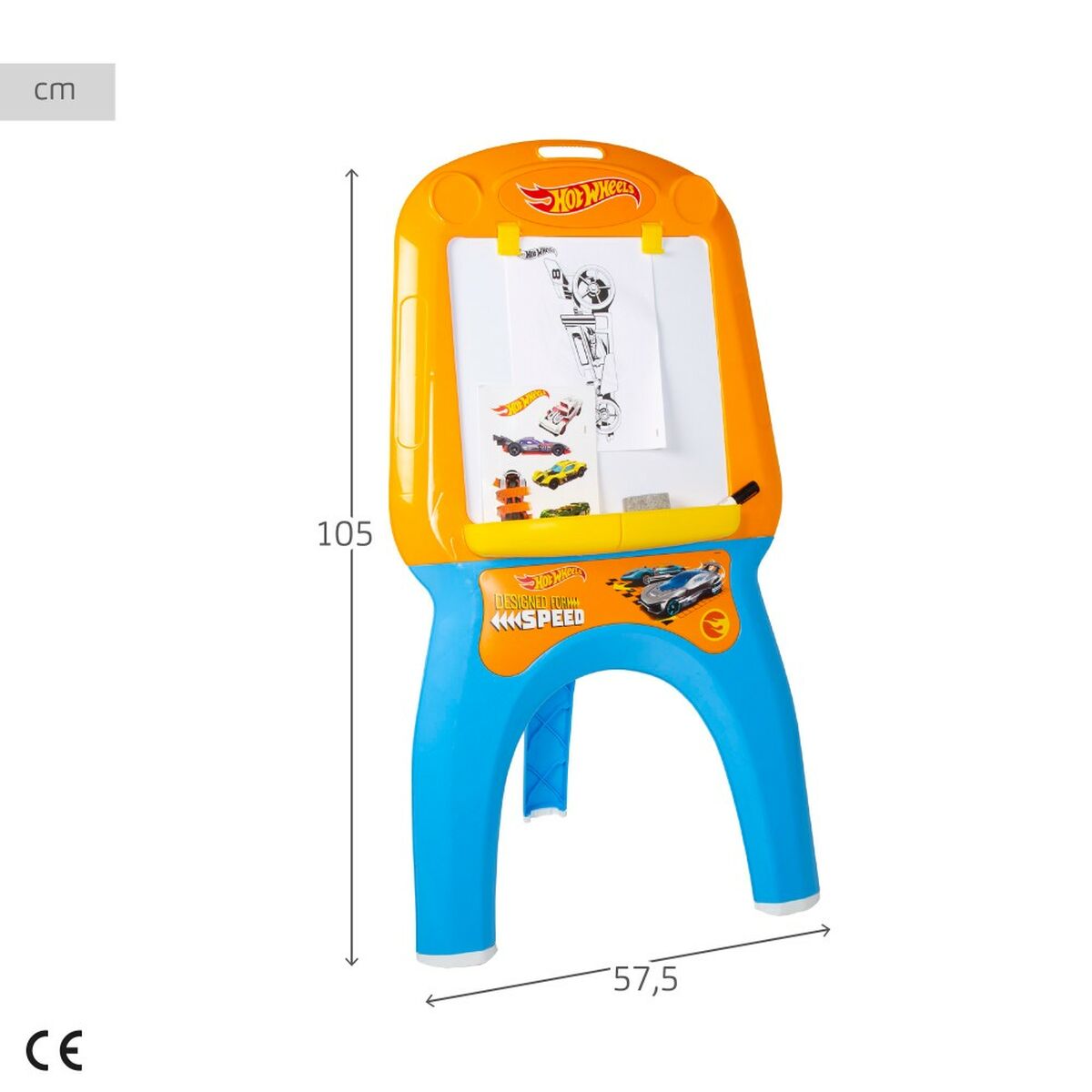 Tablă albă Hot Wheels 3 Unități 57,5 x 105 x 43 cm - Jucarii si jocuri, Activități creative