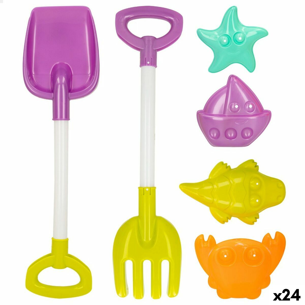 Set de jucării de plajă Colorbaby 39 cm (24 Unități) - Jucarii si jocuri, În aer liber și sport