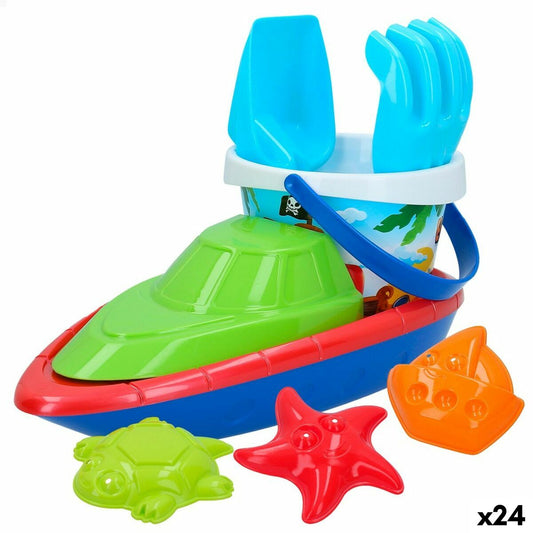 Set de jucării de plajă Colorbaby 8 Piese Barcă polipropilenă (24 Unități) - Jucarii si jocuri, În aer liber și sport