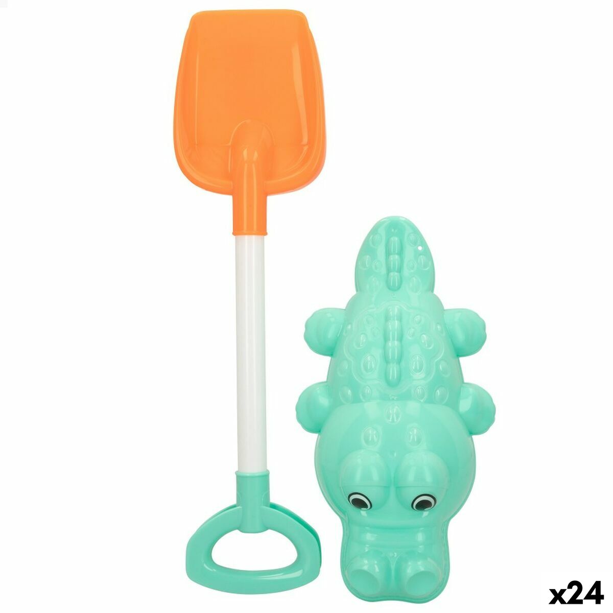 Set de jucării de plajă Colorbaby 2 Piese Crocodil Lopată polipropilenă (24 Unități) - Jucarii si jocuri, În aer liber și sport