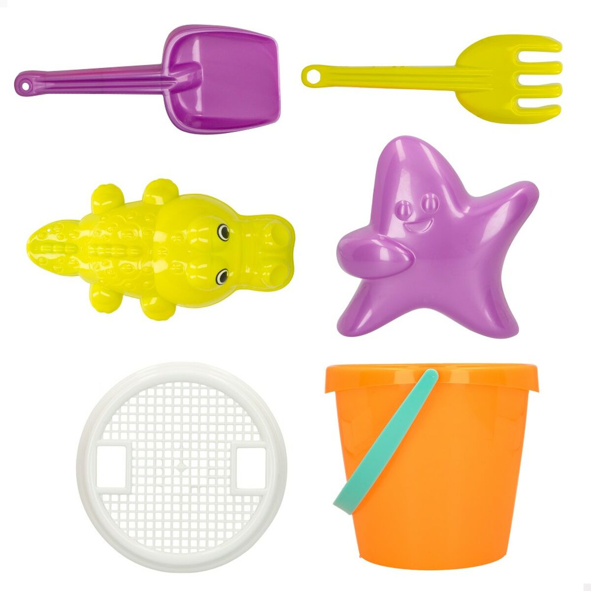 Set de jucării de plajă Colorbaby Ø 18 cm polipropilenă (15 Unități) - Jucarii si jocuri, În aer liber și sport