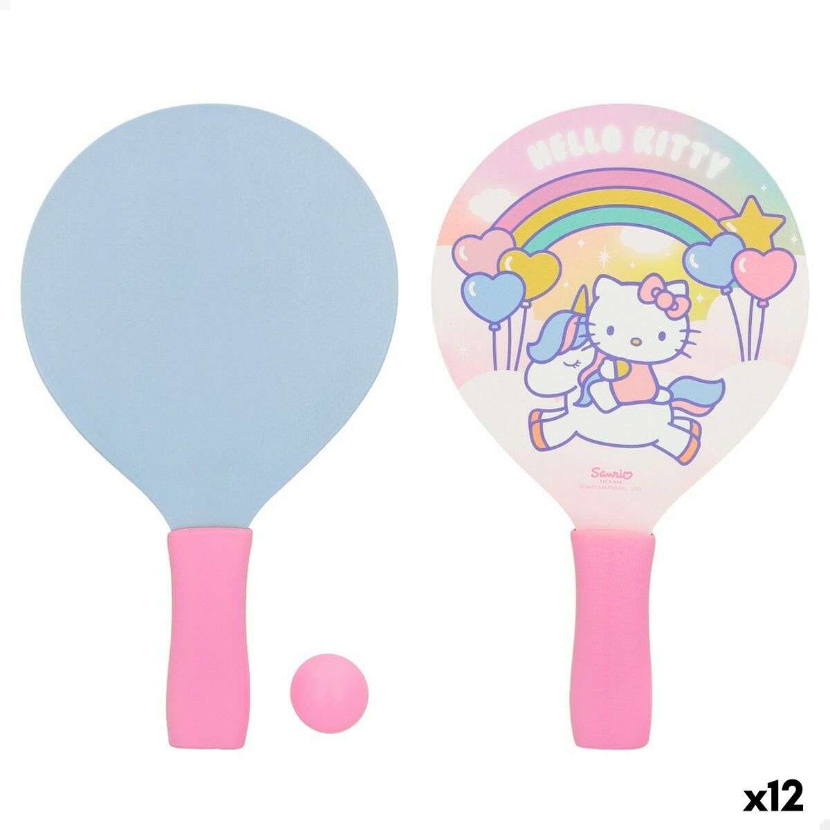 Palete de Plajă cu Minge Hello Kitty Lemn (12 Unități) - Jucarii si jocuri, În aer liber și sport
