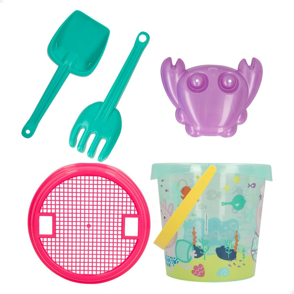 Set de jucării de plajă Peppa Pig Ø 18 cm (16 Unități) - Jucarii si jocuri, În aer liber și sport