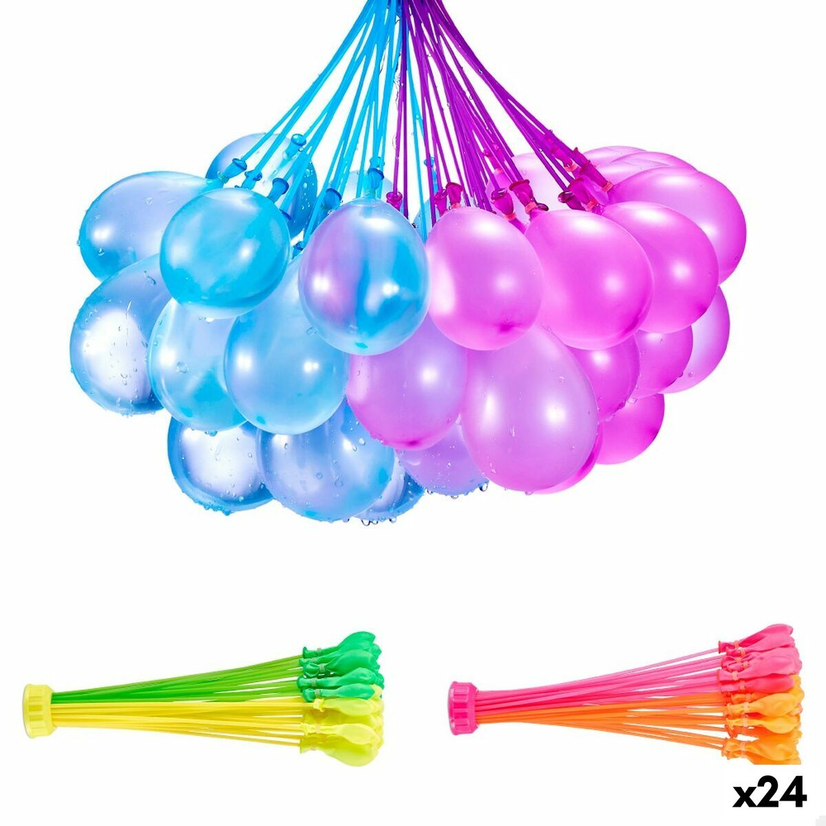 Baloane pentru Apă cu Pompiță de Umplere Zuru Bunch-o-Balloons 24 Unități - Jucarii si jocuri, În aer liber și sport