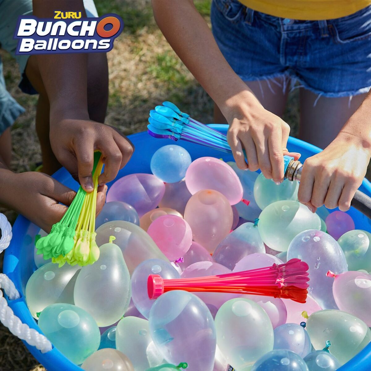 Baloane pentru Apă cu Pompiță de Umplere Zuru Bunch-o-Balloons 24 Unități - Jucarii si jocuri, În aer liber și sport