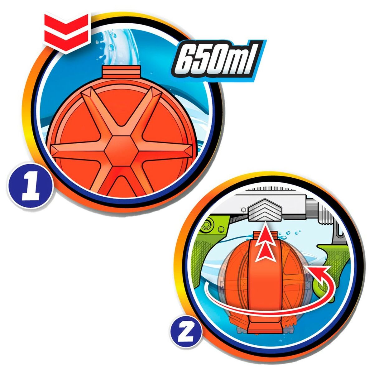 Pistol cu Apă Lanard 650 ml 50,5 x 21,5 x 6,5 cm (2 Unități) - Jucarii si jocuri, În aer liber și sport