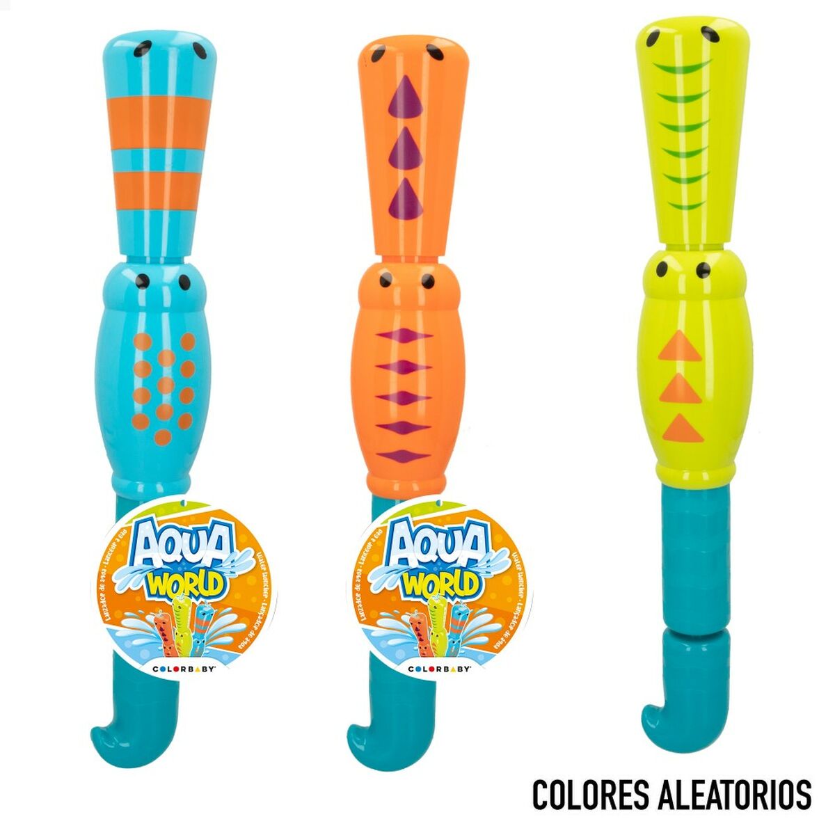 Pistol cu Apă Colorbaby AquaWorld 54,5 x 8,5 x 8,5 cm (9 Unități) - Jucarii si jocuri, În aer liber și sport
