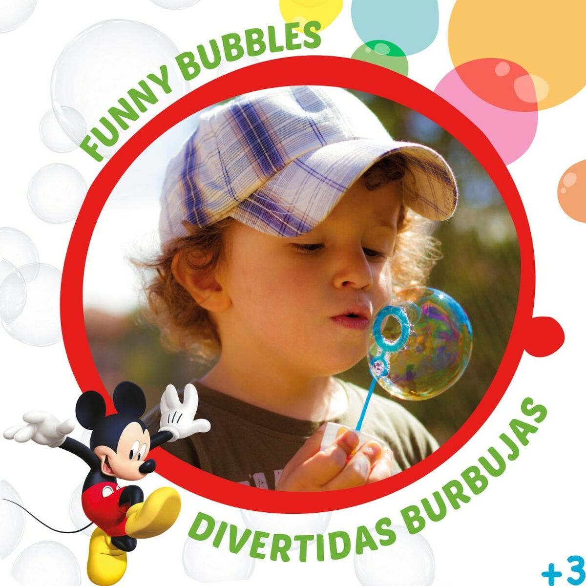 Aparat baloane săpun Mickey Mouse 60 ml 3,8 x 11,5 x 3,8 cm (216 Unități) - Jucarii si jocuri, În aer liber și sport