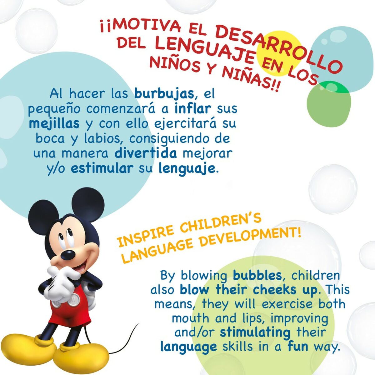 Aparat baloane săpun Mickey Mouse 60 ml 3,8 x 11,5 x 3,8 cm (216 Unități) - Jucarii si jocuri, În aer liber și sport