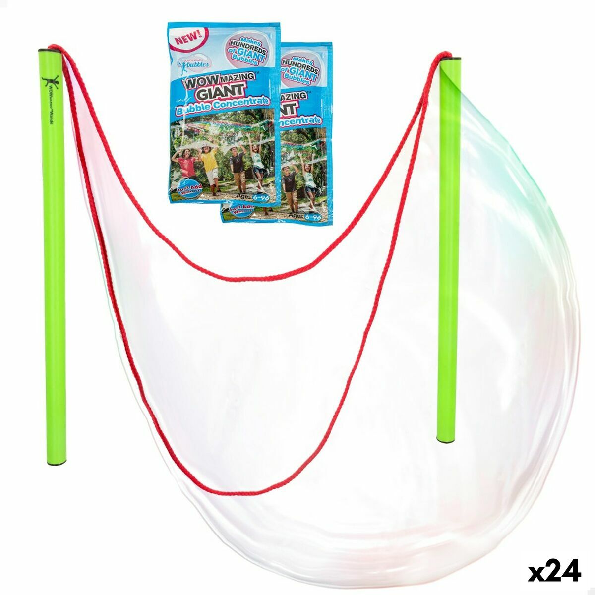 Joc cu Baloane de Săpun WOWmazing 41 cm (24 Unități) - Jucarii si jocuri, În aer liber și sport