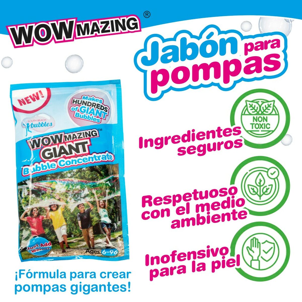 Săpun lichid pentru săpunieră cu pompă WOWmazing 7,5 x 13,5 x 2 cm (12 Unități) - Jucarii si jocuri, În aer liber și sport