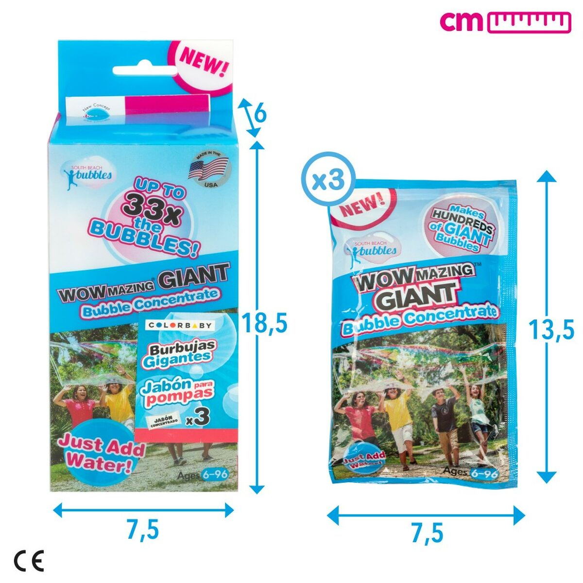 Săpun lichid pentru săpunieră cu pompă WOWmazing 7,5 x 13,5 x 2 cm (12 Unități) - Jucarii si jocuri, În aer liber și sport