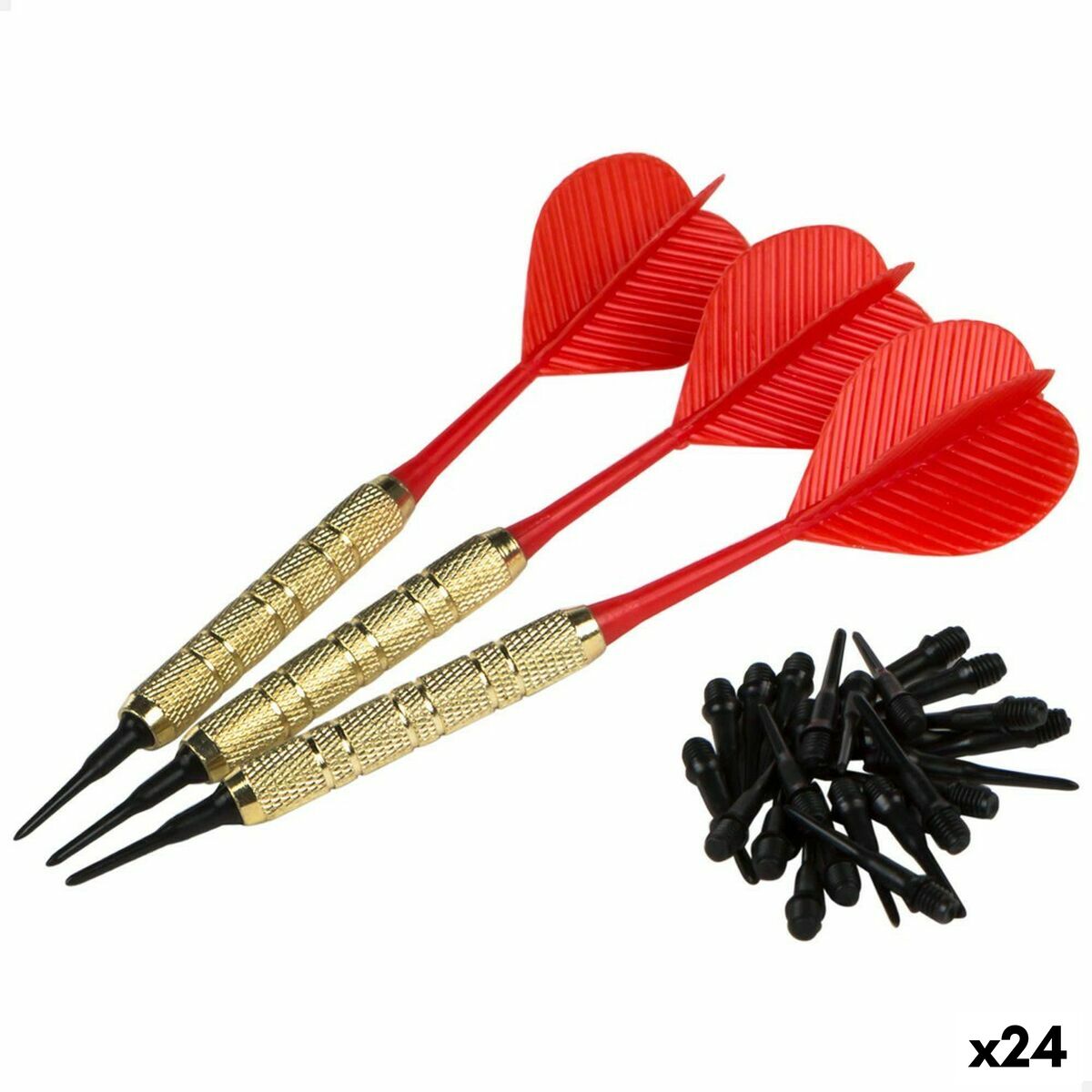 Darts Aktive 14 cm Metal Plastic 24 Unități - Sport și în aer liber, Darts și ținte