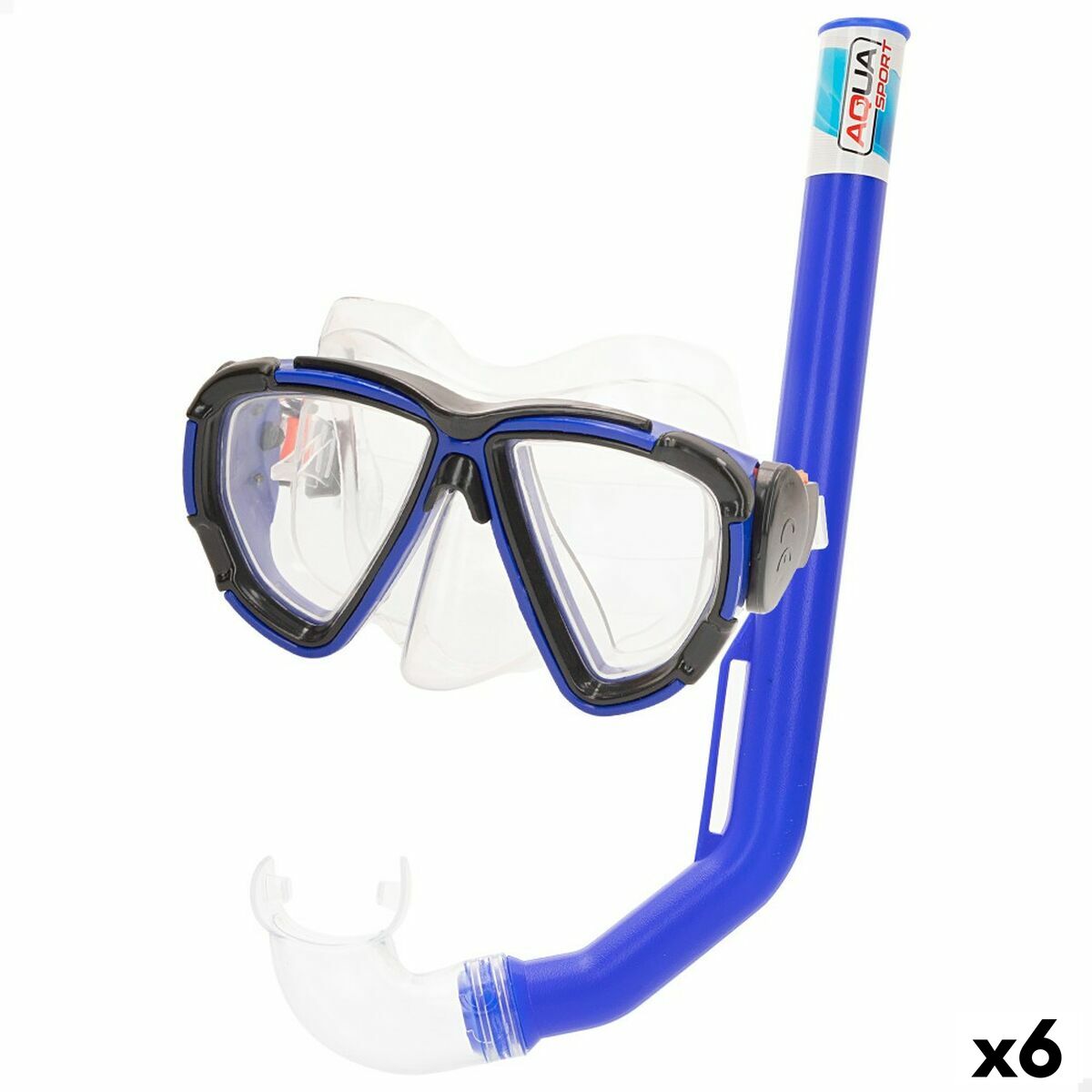 Ochelari de Scufundare cu Tub Colorbaby Aqua Sport Adulți (6 Unități) - Sport și în aer liber, Sporturi acvatice