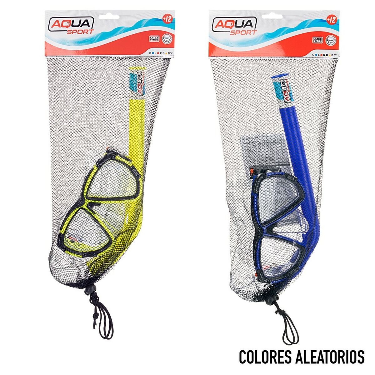 Ochelari de Scufundare cu Tub Colorbaby Aqua Sport Adulți (6 Unități) - Sport și în aer liber, Sporturi acvatice