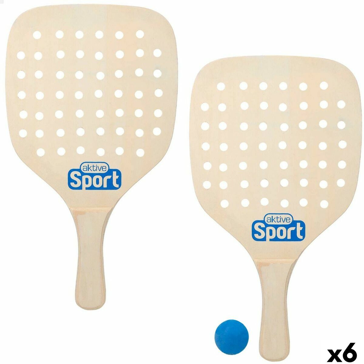 Palete de Plajă cu Minge Aktive 22 x 39 cm (6 Unități) - Jucarii si jocuri, În aer liber și sport