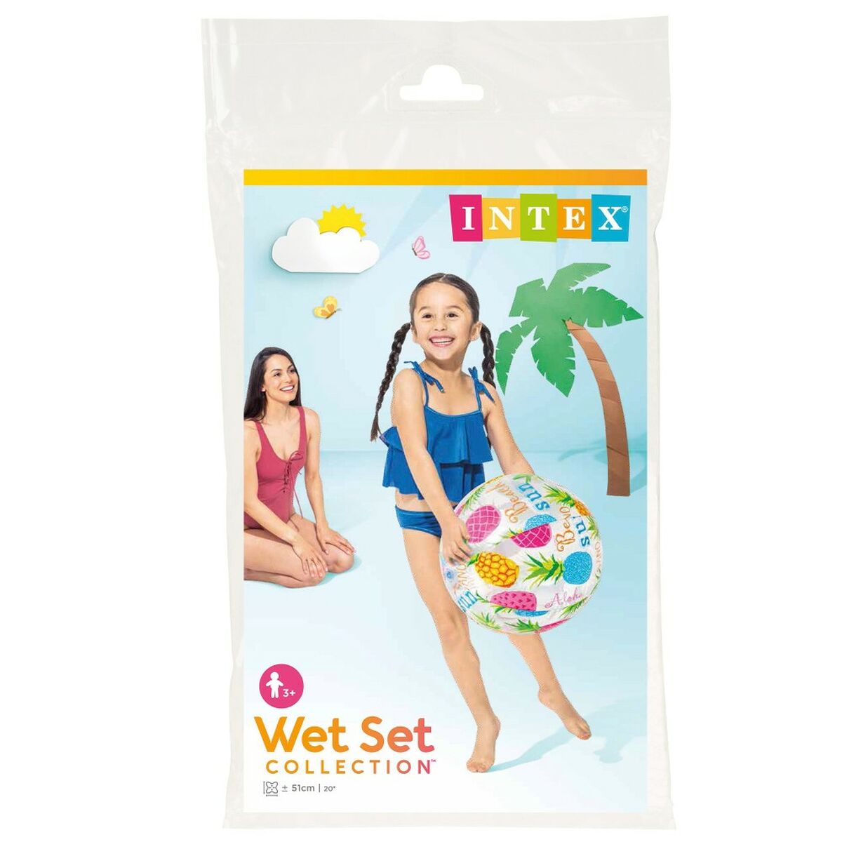 Minge de plajă Intex Ø 51 cm PVC (36 Unități) - Jucarii si jocuri, În aer liber și sport