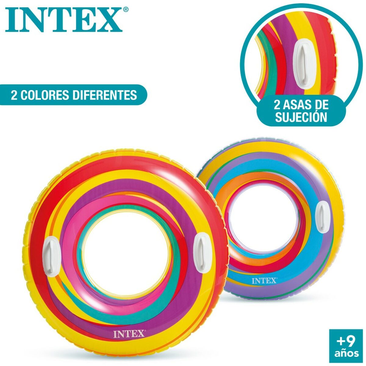 Colac Gonflabil Gogoașă Intex Ø 91 cm 91 x 22 x 91 cm (24 Unități) - Jucarii si jocuri, În aer liber și sport