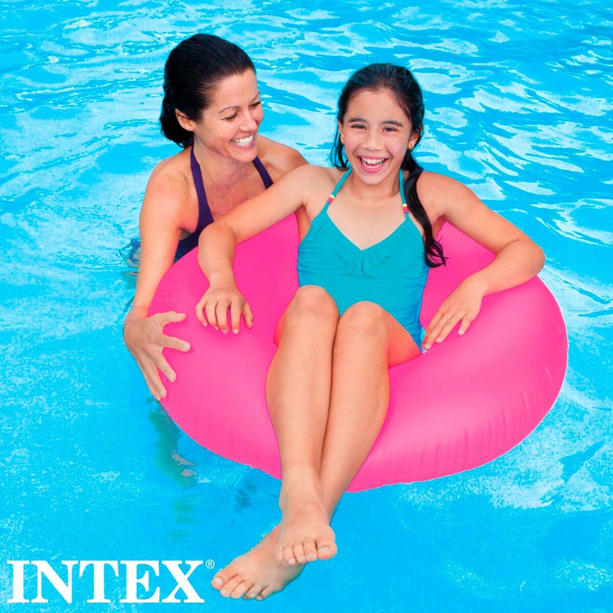 Colac Gonflabil Gogoașă Intex Neon 91 x 91 cm (24 Unități) - Jucarii si jocuri, În aer liber și sport