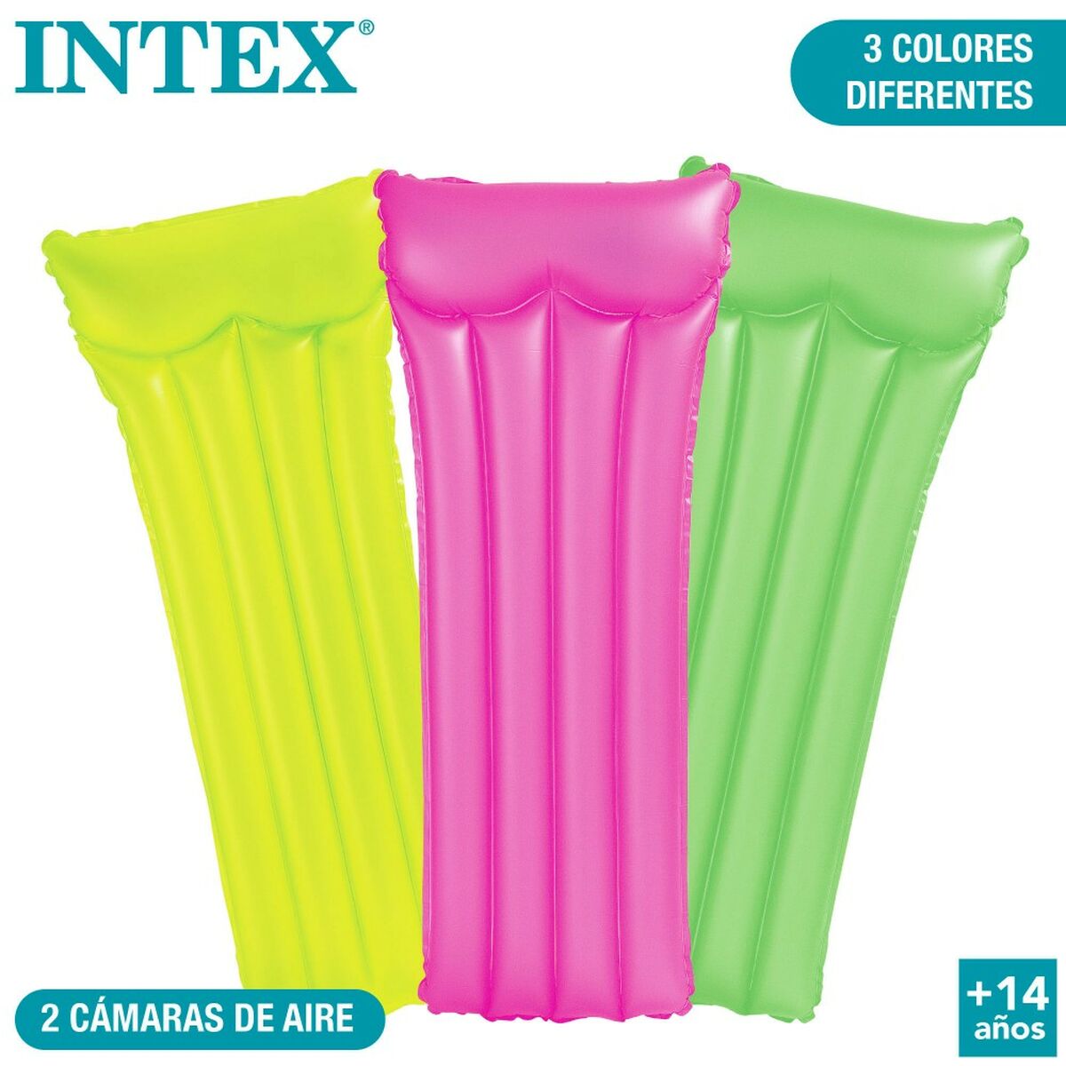 Saltea gonflabilă Intex Neon 183 x 76 cm (24 Unități) - Jucarii si jocuri, În aer liber și sport
