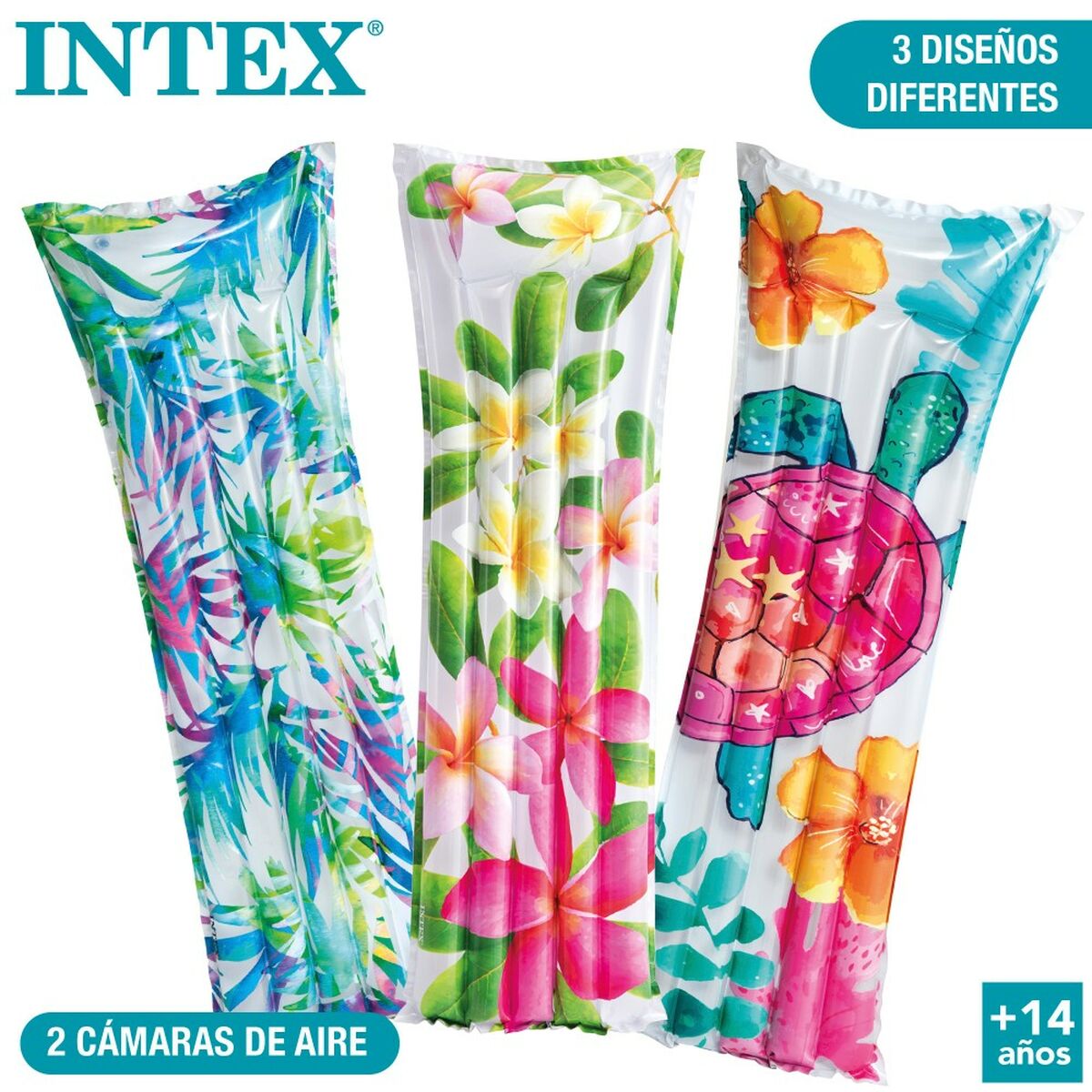 Saltea gonflabilă Intex Tropical 183 x 14 x 69 cm (24 Unități) - Jucarii si jocuri, În aer liber și sport