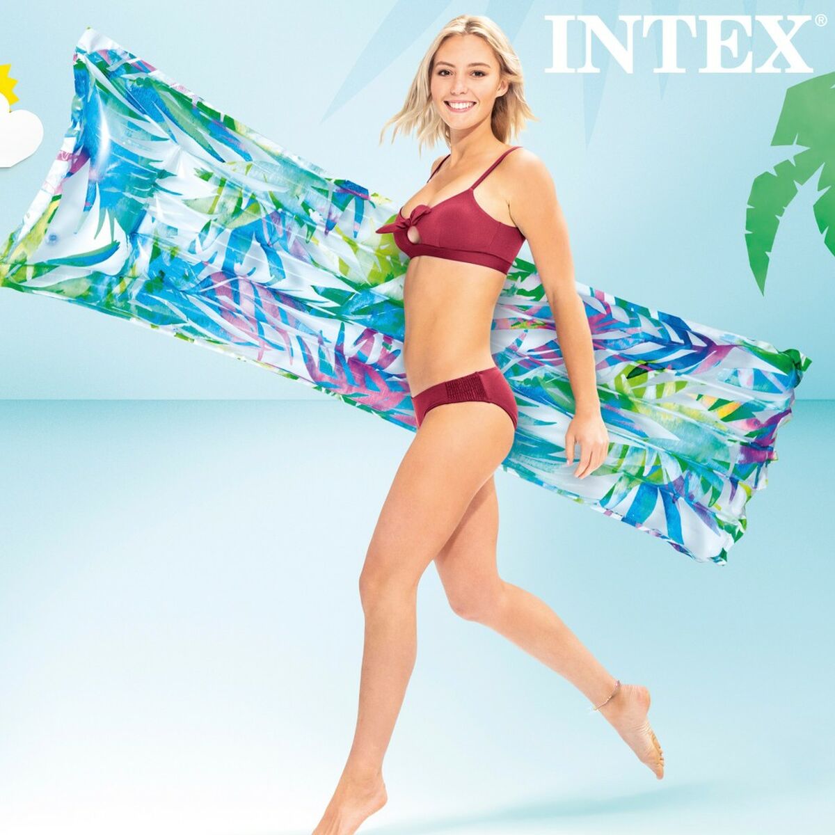 Saltea gonflabilă Intex Tropical 183 x 14 x 69 cm (24 Unități) - Jucarii si jocuri, În aer liber și sport