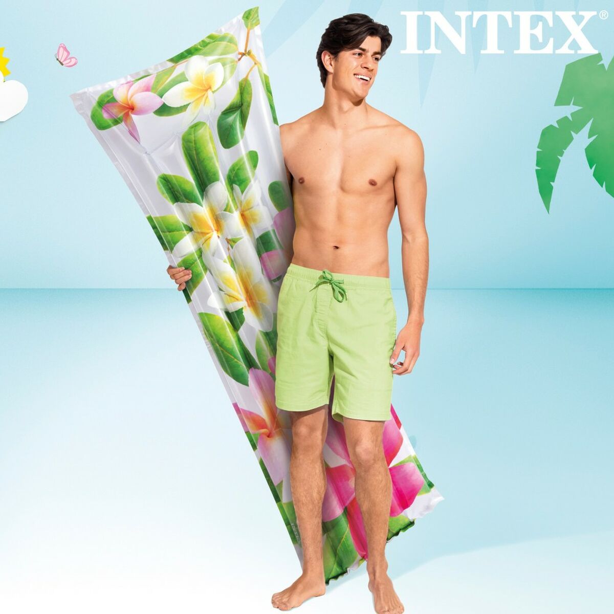 Saltea gonflabilă Intex Tropical 183 x 14 x 69 cm (24 Unități) - Jucarii si jocuri, În aer liber și sport