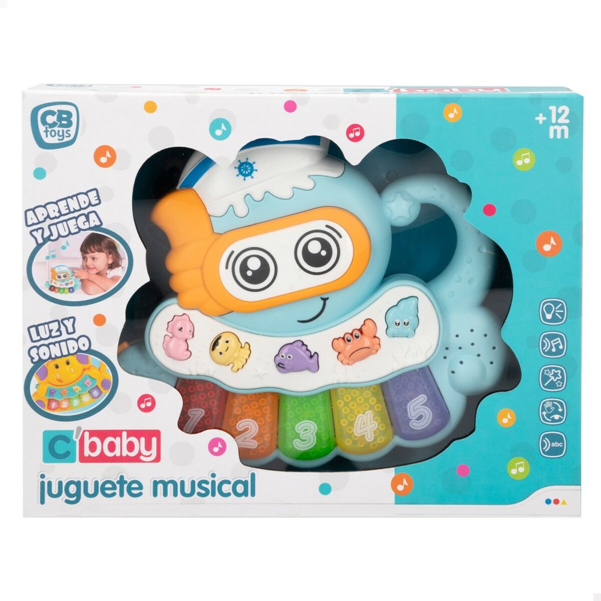 Jucărie interactivă Colorbaby 16,5 x 14,5 x 3,2 cm (12 Unități) - Bebelus, Jucăriile copilăriei timpurii