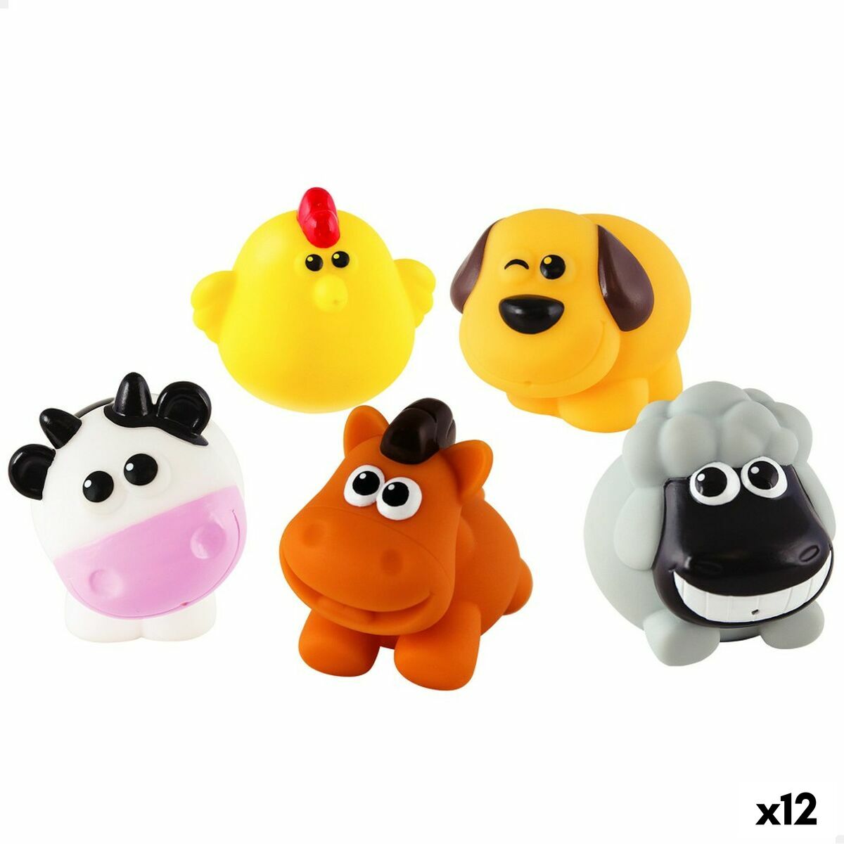 Set de Animale de Fermă Winfun 7 x 6,5 x 4 cm (12 Unități) - Bebelus, Jucăriile copilăriei timpurii