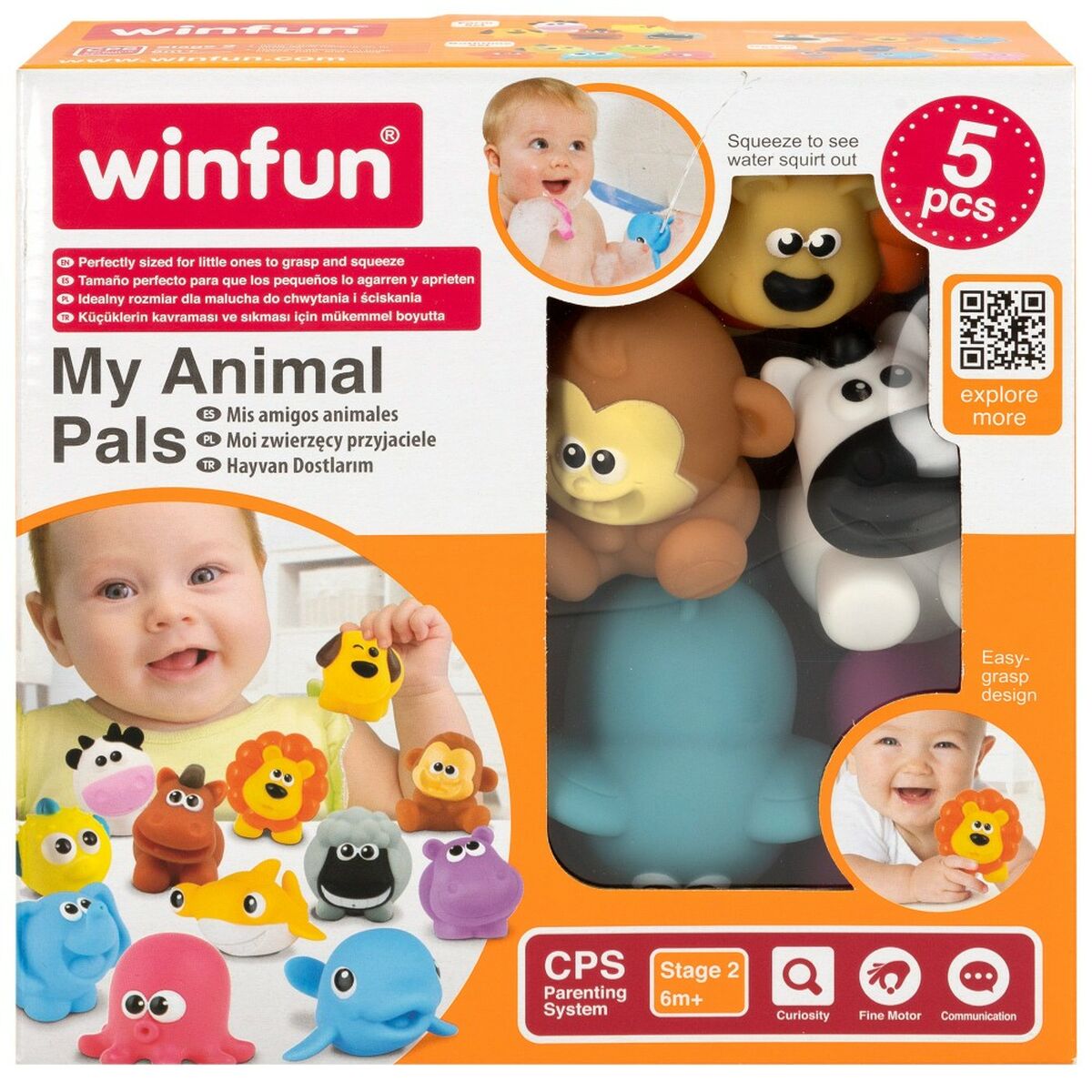 Set de Animale de Fermă Winfun 7 x 6,5 x 4 cm (12 Unități) - Bebelus, Jucăriile copilăriei timpurii