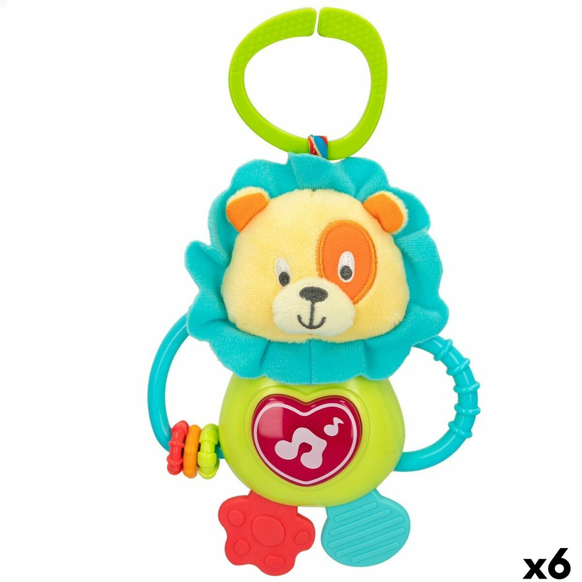 Jucărie din Pluș cu Zornăitoare Winfun 14 x 19 x 6,5 cm (6 Unități) - Bebelus, Jucăriile copilăriei timpurii