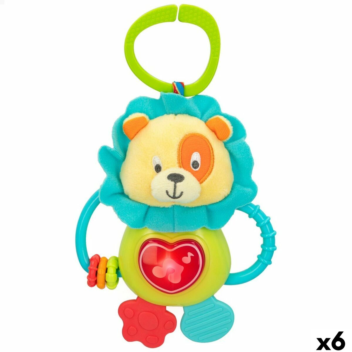 Jucărie din Pluș cu Zornăitoare Winfun 14 x 19 x 6,5 cm (6 Unități) - Bebelus, Jucăriile copilăriei timpurii