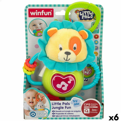 Jucărie din Pluș cu Zornăitoare Winfun 14 x 19 x 6,5 cm (6 Unități) - Bebelus, Jucăriile copilăriei timpurii