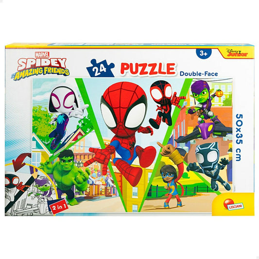 Puzzle pentru Copii Spidey Cu două fețe 50 x 35 cm 24 Piese (12 Unități) - Jucarii si jocuri, Puzzle-uri și puzzle-uri