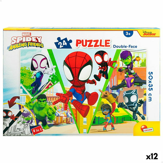 Puzzle pentru Copii Spidey Cu două fețe 50 x 35 cm 24 Piese (12 Unități) - Jucarii si jocuri, Puzzle-uri și puzzle-uri