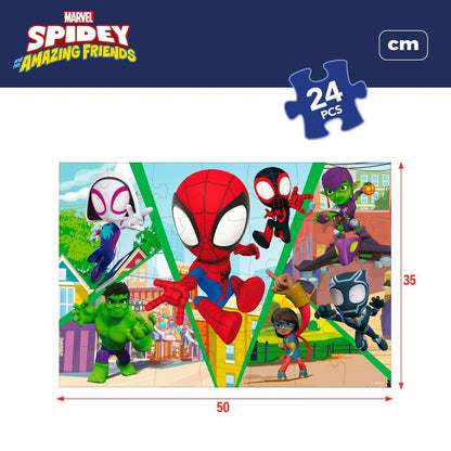 Puzzle pentru Copii Spidey Cu două fețe 50 x 35 cm 24 Piese (12 Unități) - Jucarii si jocuri, Puzzle-uri și puzzle-uri