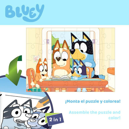Puzzle pentru Copii Bluey Cu două fețe 24 Piese 50 x 35 cm (12 Unități) - Jucarii si jocuri, Puzzle-uri și puzzle-uri