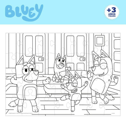 Puzzle pentru Copii Bluey Cu două fețe 24 Piese 50 x 35 cm (12 Unități) - Jucarii si jocuri, Puzzle-uri și puzzle-uri