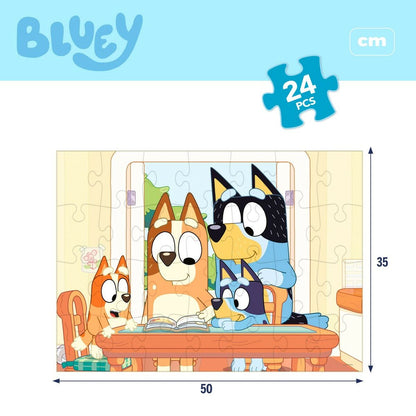 Puzzle pentru Copii Bluey Cu două fețe 24 Piese 50 x 35 cm (12 Unități) - Jucarii si jocuri, Puzzle-uri și puzzle-uri