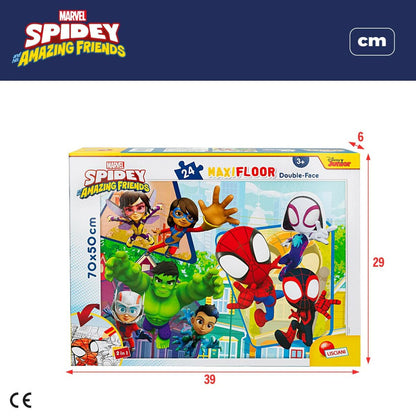 Puzzle pentru Copii Spidey Cu două fețe 24 Piese 70 x 1,5 x 50 cm (6 Unități) - Jucarii si jocuri, Puzzle-uri și puzzle-uri
