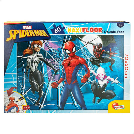 Puzzle pentru Copii Spider-Man Cu două fețe 60 Piese 70 x 1,5 x 50 cm (6 Unități) - Jucarii si jocuri, Puzzle-uri și puzzle-uri