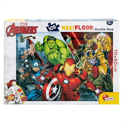 Puzzle pentru Copii The Avengers Cu două fețe 108 Piese 70 x 1,5 x 50 cm (6 Unități) - Jucarii si jocuri, Puzzle-uri și puzzle-uri
