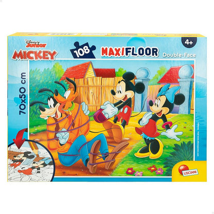 Puzzle pentru Copii Mickey Mouse Cu două fețe 108 Piese 70 x 1,5 x 50 cm (6 Unități) - Jucarii si jocuri, Puzzle-uri și puzzle-uri