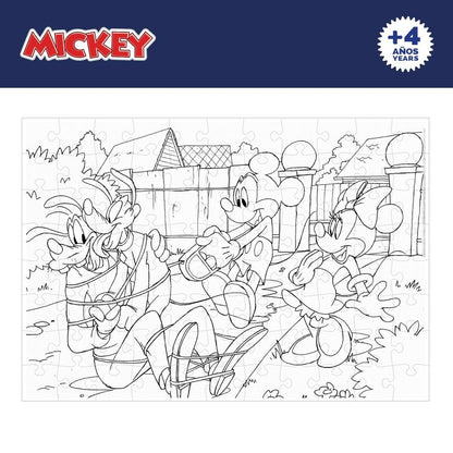 Puzzle pentru Copii Mickey Mouse Cu două fețe 108 Piese 70 x 1,5 x 50 cm (6 Unități) - Jucarii si jocuri, Puzzle-uri și puzzle-uri